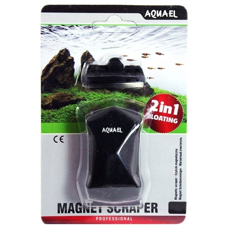 Aquael magnetický čistič S 2v1 pro sklo do 6mm