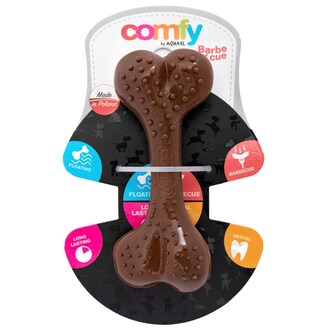 Comfy hračka zubní kost barbecue 12,5 cm hnědá