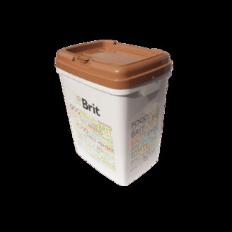 Brit barel na krmivo 15 kg - hnědý