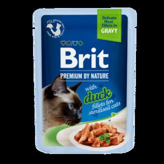 Brit Premium Cat Delicate Fillets in Gravy with Duck for Sterilised 85 g 