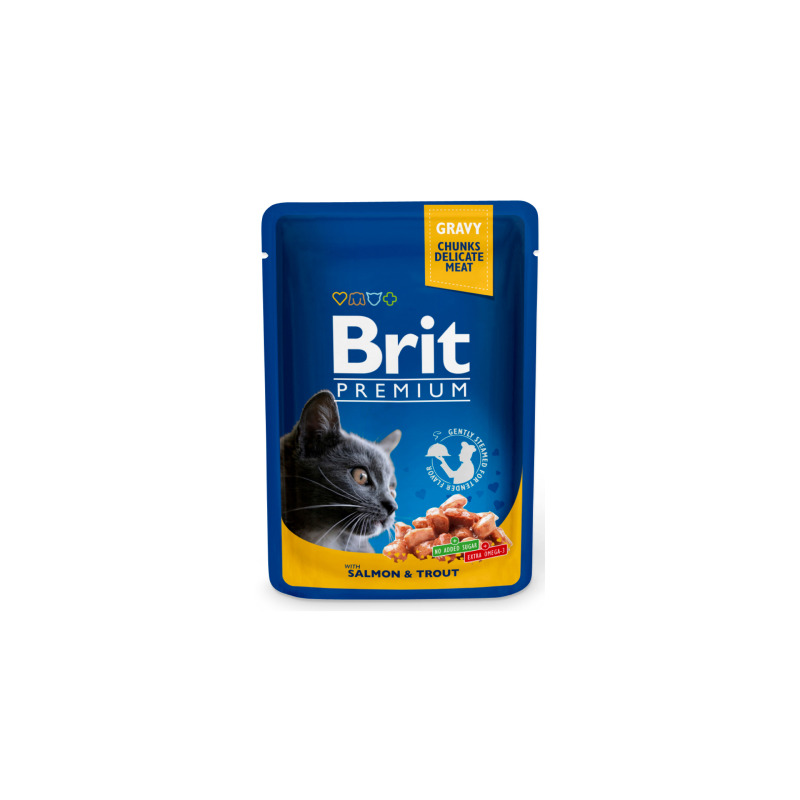Brit Premium Cat Pouches with Salmon & Trout 100 g