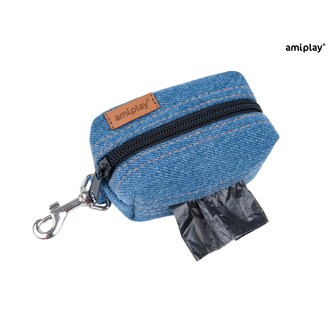 Amiplay Tastička na sáčky Denim 9x5x4 cm Modrá